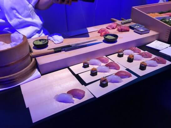 オメガの60周年記念イベントのお寿司